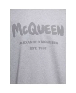 Alexander McQueen Grey Sweatshirt With Contrasting Graffiti Logo Print In Cotton Man -Italist Store 5c464731b006b92c81a59ecf0a0dabdd