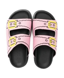 Marni Buckle-detail Print Slides -Italist Store 5d692dfebea1dd165e9db12c5444a2f8
