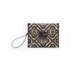 Etro Navy Blue Jacquard Medium Pouch
