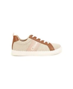 Chloé Lauren Sneakers In Leather And Canvas