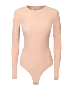 MM6 Maison Margiela Front Number Graphic Peach Bodysuit