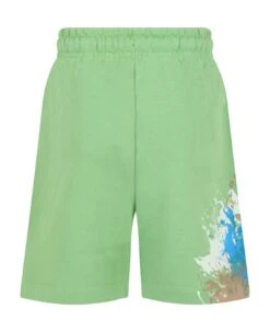MSGM Green Shorts For Boy With Logo -Italist Store 6088712073988ed9e77ada11d6fafe8a