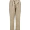 MSGM Beige Trousers For Boy With Logo Patch