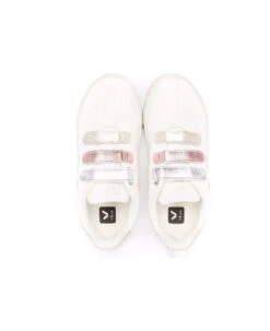 Veja 'v10' White Low Top Sneakers With Logo Patch And Velcro Straps In Leather Woman -Italist Store 60bea80550ccc3d25ef9e2653bd3707e