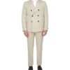 Sand-colored Wool Two-piece Suit