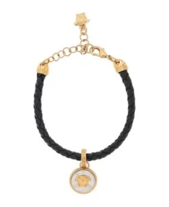 Versace Medusa Biggie Leather Bracelet
