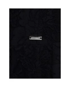 Monnalisa Black Crewneck Playsuit With Logo Patch In Lace Girl -Italist Store 65ac9186f46107f88c1b602a4104e45d