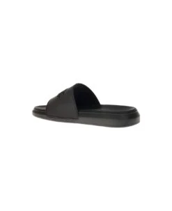 Alexander McQueen Black Rubber Slide Sandals With Logo -Italist Store 65eadcb344df3d9a06f5fe9d07166343