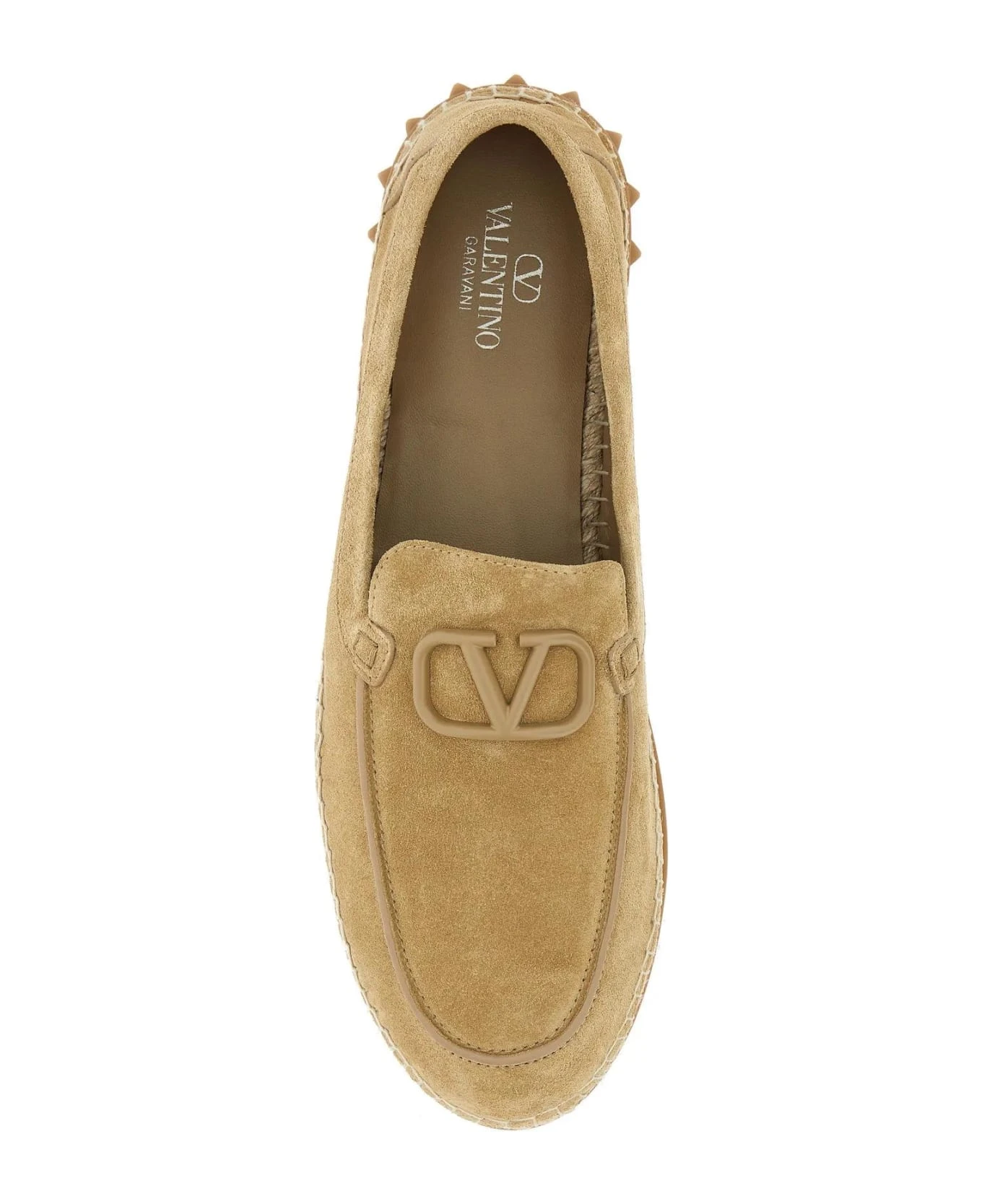 Valentino Garavani Cappuccino Split-leather Leisure Flows Espadrilles 4 Valentino Garavani Cappuccino Split-leather Leisure Flows Espadrilles - Image 4