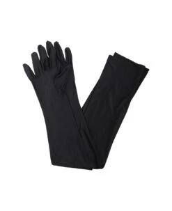 Black Ribbed Gloves