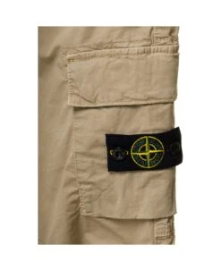 Beige Cargo Pants With Logo Patch And Pockets In Stretch Cotton Boy -Italist Store 66f598d132b3ab2c4b3a7a7383442536