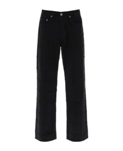 Golden Goose 'skate' Jeans With Check Scratchy Motif