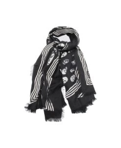 Alexander McQueen Distorted Pattern Scarf