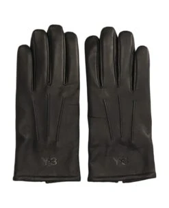 Y-3 Gloves In Black Leather