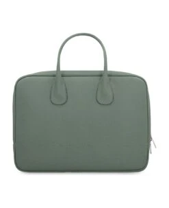 Valextra My Logo Leather Briefcase