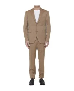 Beige Wool Two-piece Suit