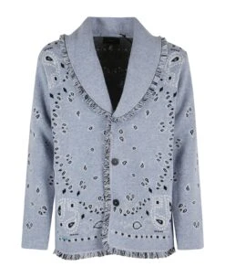 Alanui Bandana Jacquard Cardigan