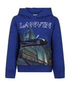 Lanvin Blue Sweatshirt For Boy With Batman Print