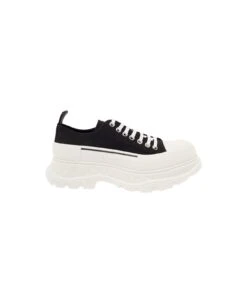 Tread Slick Black Cotton Sneakers Alexander Mcqueen Man