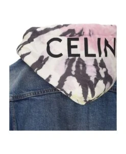 Celine Double Layered Hooded Denim Jacket -Italist Store 6f00bcef111d471a79bfcd01c35edf42