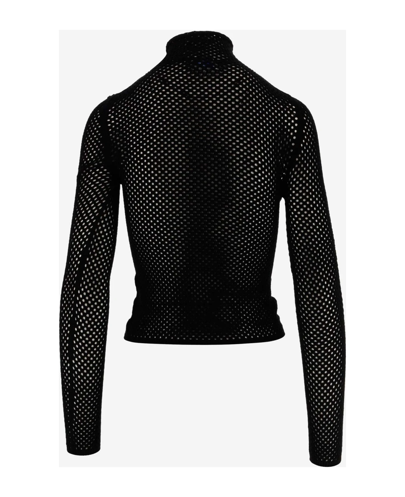 Off-White Viscose Blend Mesh Top With Logo 2 Off-White Viscose Blend Mesh Top With Logo - Image 2