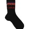 Lanvin Black Socks For Boy With Logo