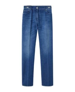 Versace Pant Denim Stone Wash Denim Fabric With Special Compund
