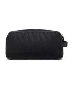 Valentino Garavani Washbag Black Iconographe Nylon Toile Iconographe/vit/palladium -Italist Store 71a5e22c14a9a6f974d2e84ff82da690