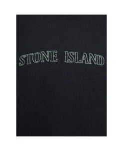 Stone Island Black Hoodie With Contrasting Embroidered Logo In Cotton Man -Italist Store 71e860e7149d7c08d54d1211941b0361