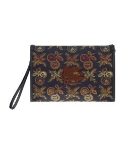 Etro Necessaire With All Over Meline Print
