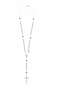 Dolce & Gabbana Rosary Cross Pendant Embellished Necklace