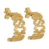 MOSCHINO Logo-lettering Butterfly Fastened Earrings