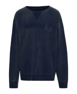 Maison Margiela Organic Blue Cotton Sweatshirt