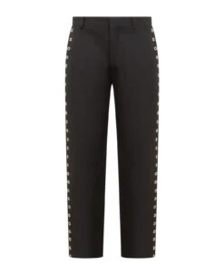 Off-White Eyelet Slim Pants