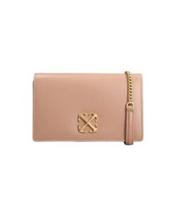 Off-White Wallet In Rose-pink Leather