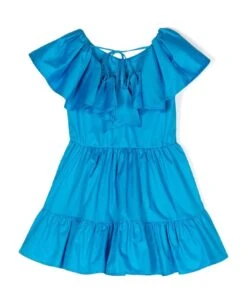 MSGM Blue Cotton Dress -Italist Store 76486966030d9e4ce7348a55840c8eb7