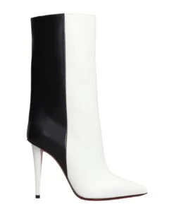 Christian Louboutin Astrilarge Booty 100 High Heels Ankle Boots In White Leather