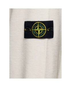 Stone Island White Sweatshirt With Ribbed Crewneck With Logo Patch In Cotton Blend Man -Italist Store 7c56d6afbacb60e02caf7f7f2952c828