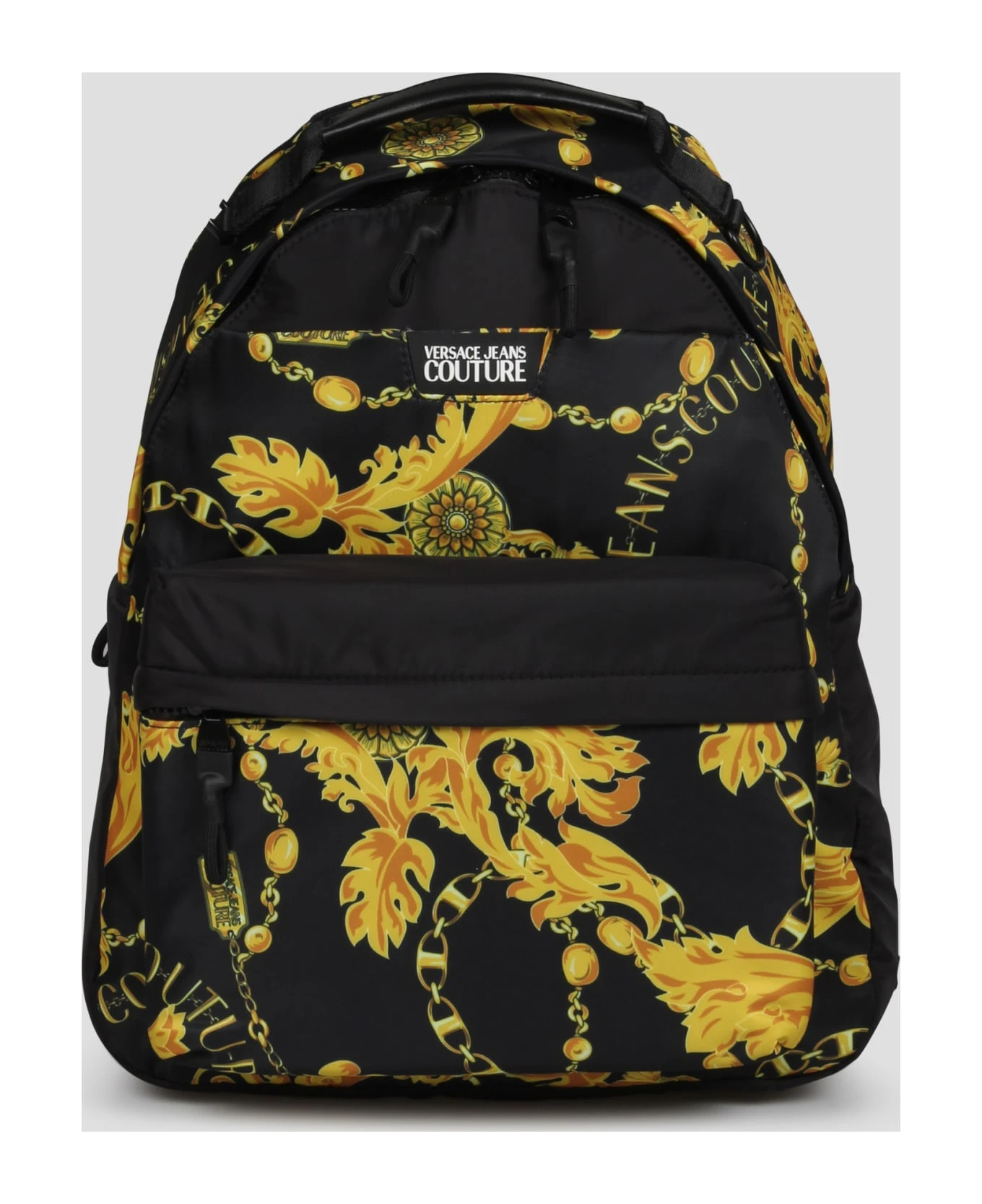 Versace Jeans Couture Chain Couture Nylon Print Backpack 1 Versace Jeans Couture Chain Couture Nylon Print Backpack