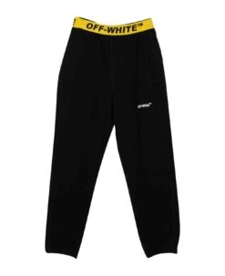 Off-White Boy Sport Trousers With Logo Band