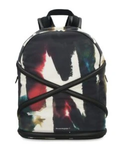 Alexander McQueen Harness Printed Nylon Backpack