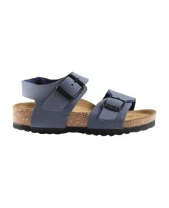 Birkenstock Blue Sandals "new York Kids" For Kids With Black Logo