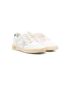 Golden Goose White Calf Leather Super-star Leather Sneakers