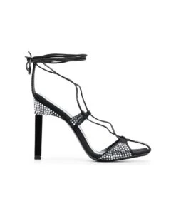 Adele Lace Up Pump 105 Hot Fixed Strass Satin