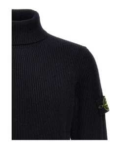 Stone Island Ribbed Wool Sweater -Italist Store 820b3cd67175eb770509f5da700574d8