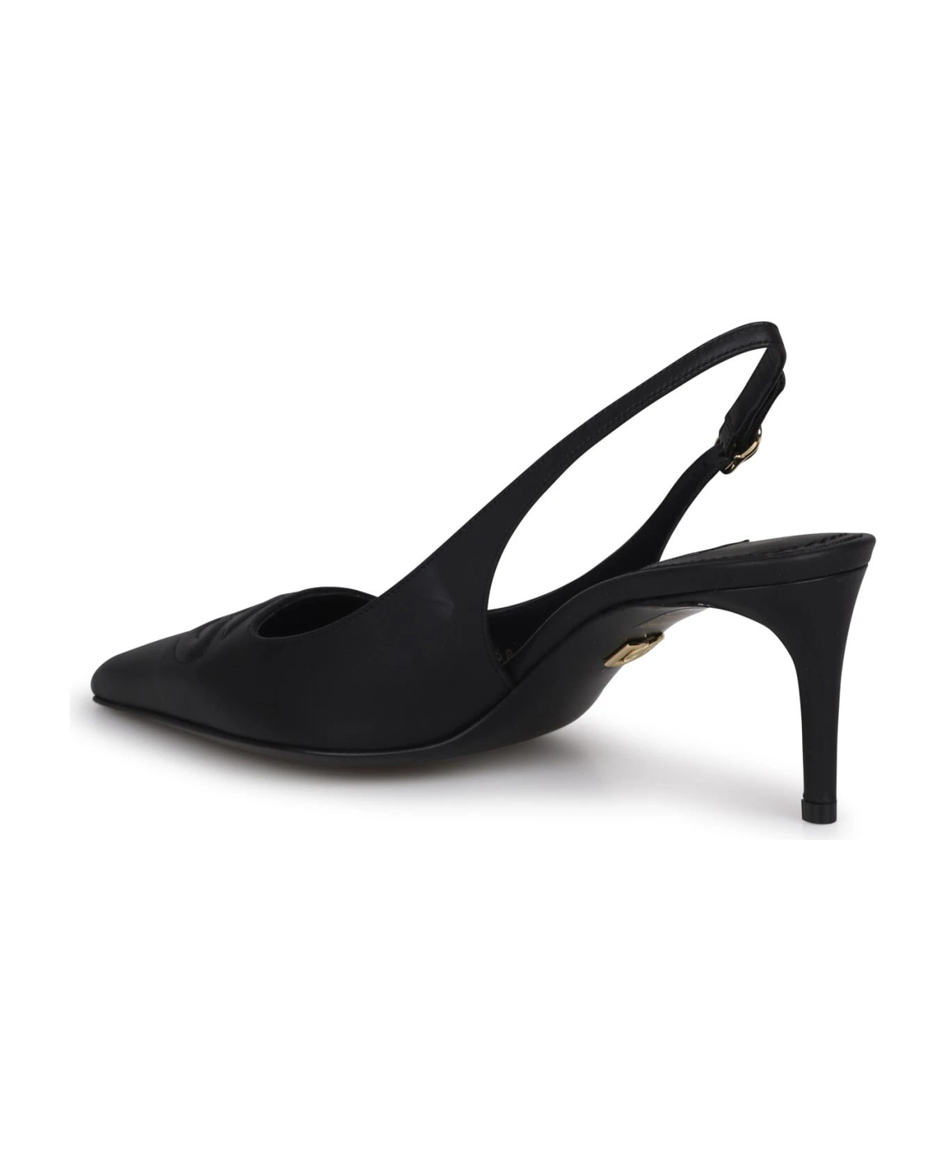 Dolce & Gabbana 70mm Logo-embossed Slingback Pumps 4 Dolce & Gabbana 70mm Logo-embossed Slingback Pumps - Image 4