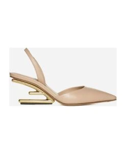 FENDI First Leather Slingback Pumps
