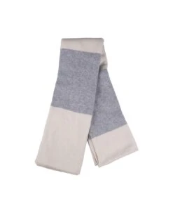 White And Grey Cashmere Scarf