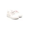 Veja 'v10' White Low Top Sneakers With Logo Patch And Velcro Straps In Leather Woman