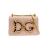 Pink Barocco Ccrossbody Bag With Chain Shoulder Strap And Monogram Plate On The Front Dolce & Gabbana Woman